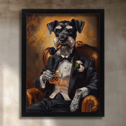 Schnauzer gentleman portrait - schnauzer,