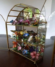 Franklin Mint "Butterflies of the World" 13 Butterflies with Glass Display Case