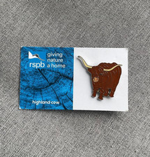 Highland Cow RSPB Nature pin