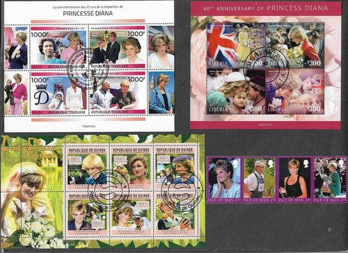 Princess diana stamps - diana,