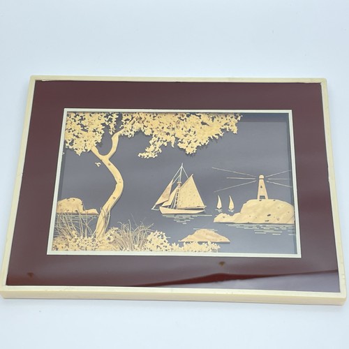 Vintage framed cork diorama - framed,