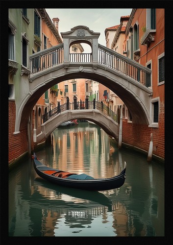 Intimate venice canals framed - venice,