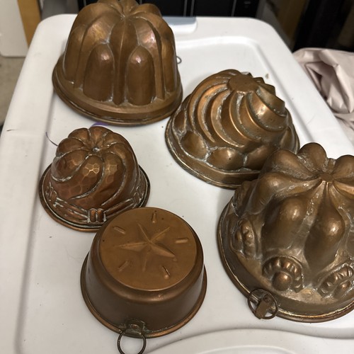 Vntg lot copper molds - copper,