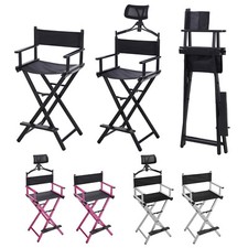 Professional Folding Black Director Chair Make up Artist Chair Aluminum Frame UK