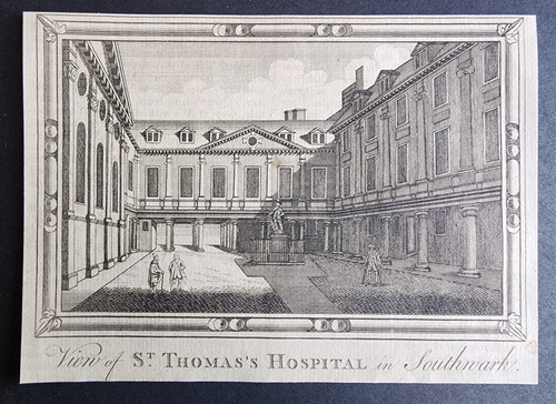 Antique 1770 print - view, of