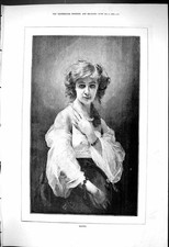 Old 1876 Men Fighitng Beautiful Woman Music Theatre Actors Bayswater Victorian