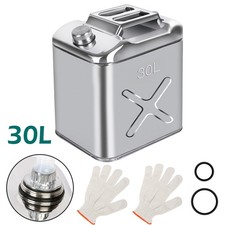 30L 304 Stainless Steel Jerry Can Fuel Storage for Boat/4WD/Car/Motorbike