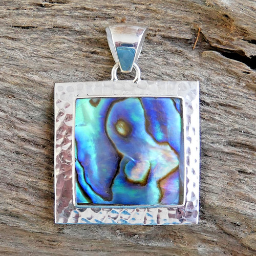 Paua abalone shell pendant 925 - paua,