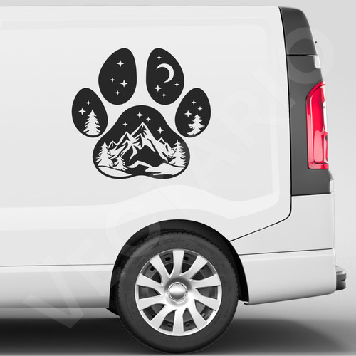 Paw print scenic premium - print,