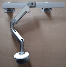 Humanscale M8 Dual Monitor Arm with 2 VESA plates and screws Bolt through Clamp.