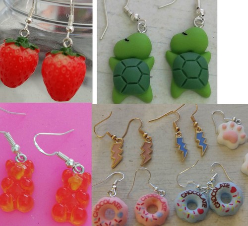 Novelty earrings some with - novelty,