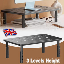 3 Height Ergonomic Monitor Metal Stand Riser Computer PC Monitor Mesh Platform