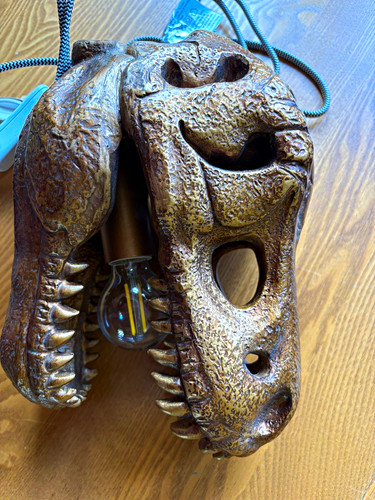 Brown resin dinosaur - resin,