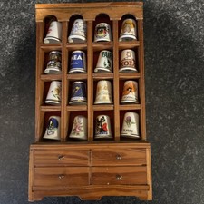 Thimble Collection with Wooden