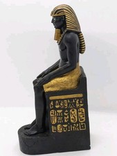 Veronese Figure Of Tutankhamun on Throne. Signed 2000. Egyptian  Decorative Art