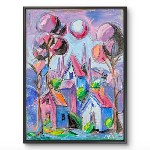Village landscape original - village,