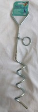 Spiral Dog Tie Out Stake Heavy Duty Chrome Ground Anchor up to 20kg