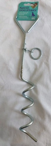 Spiral dog tie out - stake, heavy
