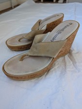 Women's Beige Suede Wedge