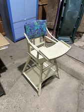 Vintage Antique 1950’s Metamorphic Childs High Chair Great Condition Solid Wood