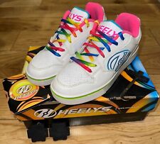 Girls White & Rainbow HEELYS