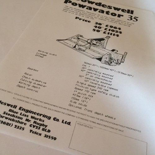 Dowdeswell powavator rotary - dowdeswell,