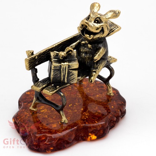 Solid brass amber - brass,