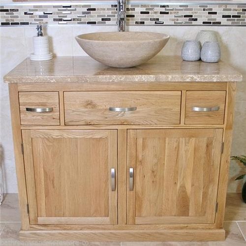 Bathroom vanity unit - bathroom, oak