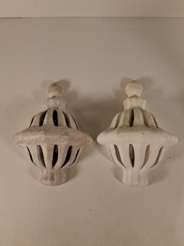 Pair vintage plaster shell - pair,