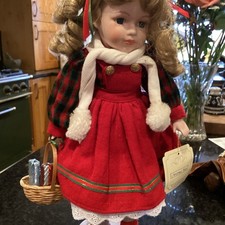 Leonardo Collection Porcelain Doll Christine Haworth’s Christmas Miss With Tag