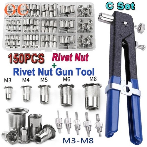 150pcs aluminum rivet nut kit - aluminum,