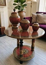 Hand Painted Wood Art Round