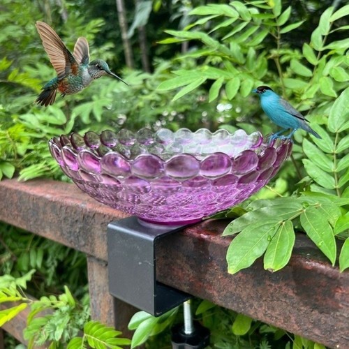 Sturdy garden bird bath metal - bird,