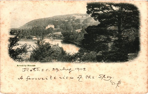 Arndilly house rothes postcard - arndilly,