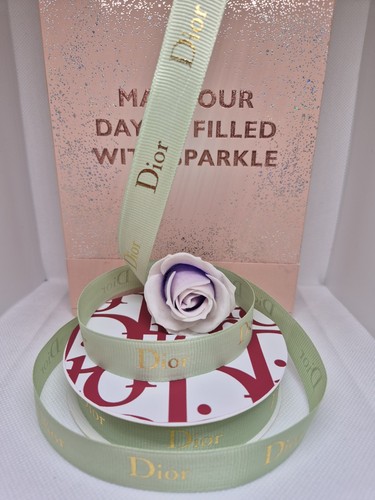 Mint green gold ribbon dior - 1m,