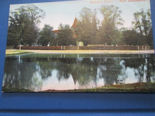 Postcard buckland church - buckland,