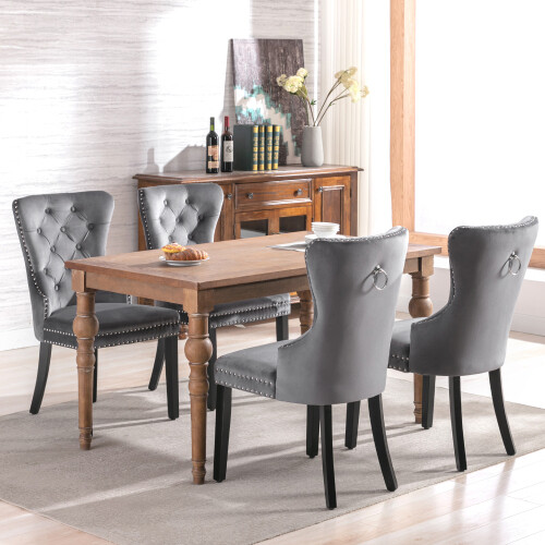 Set 6 velvet dining - of,