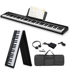 Foldable 88-Key Digital Piano Portable Electric Piano Keyboard  Full-Size Keys