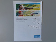 Vintage 1991 Walther Air Rifle Advert Pamphlet, Paperwork Ephemera, CP3 LPM1 P88