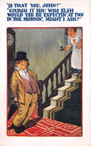 Old comic postcard - old, b