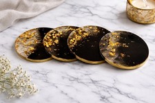 Handmade Black & Gold Resin
