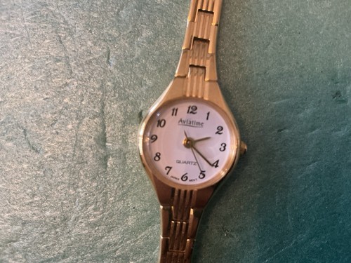Ladies aviatime gold tone - ladies,