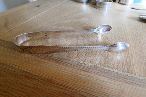 Sugar tongs floral - sugar, (long)