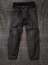 Dainese Pony 3 Leather Motorcycle Trousers Black Matt EU50 / UK32