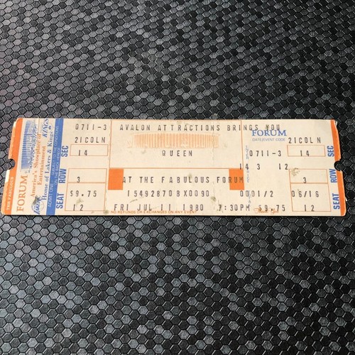 Queen unused ticket inglewood - queen,