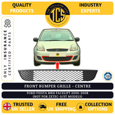 FRONT BUMPER GRILLE FOR FORD FIESTA MK6 FL 2005-2008 CENTRE INSURANCE CERTIFIED