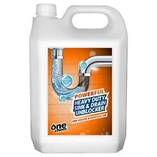Sink and Drain Unblocker and Cleaner 5L Gel Industrial strength One Chem