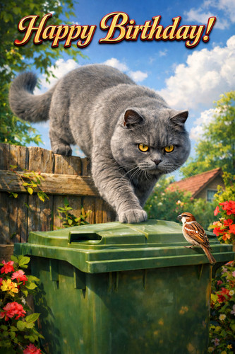 British shorthair cat birthday - british,