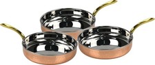 3pc Copper Steel Frying Pan