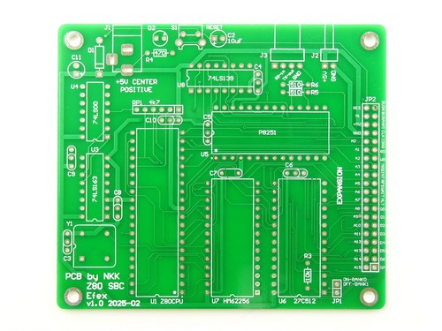 Z80 single board computer pcb - single,